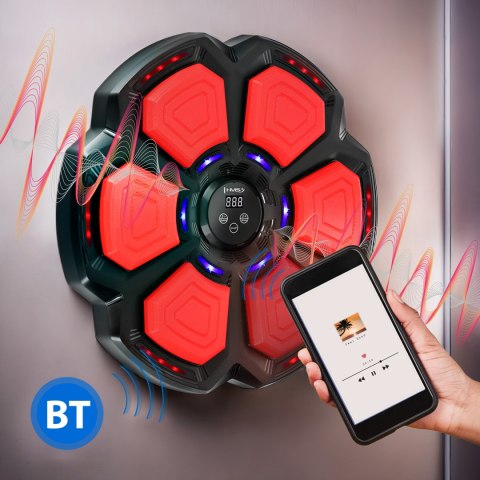TB06 ELEKTRONICZNA TARCZA BOKSERSKA BLUETOOTH Z MUZYKĄ I RĘKAWICAMI HMS