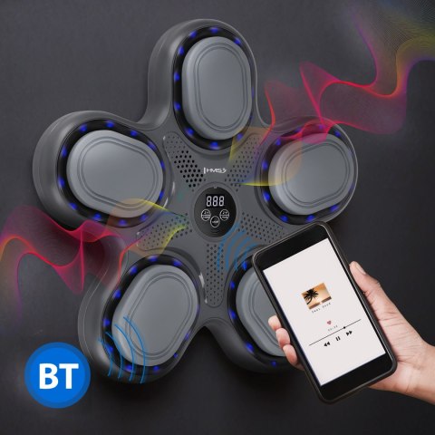 TB11 ELEKTRONICZNA TARCZA BOKSERSKA BLUETOOTH Z MUZYKĄ I RĘKAWICAMI HMS