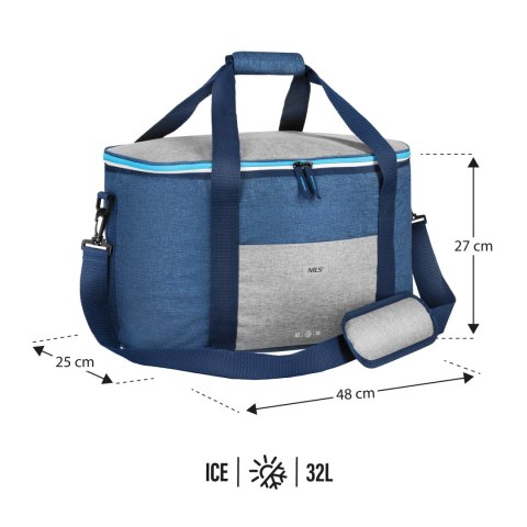 NC2903 TORBA TERMICZNA NIEBIESKA 32L NILS