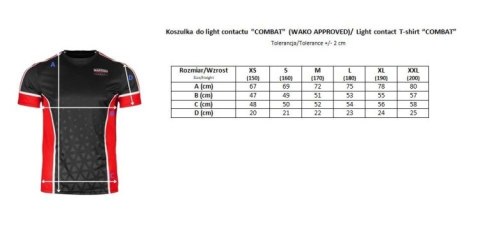 Koszulka do light contactu MASTERS "COMBAT" (WAKO APPROVED)