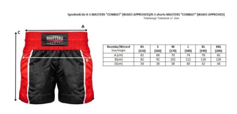 Spodenki do K-1 MASTERS "COMBAT" (WAKO APPROVED)