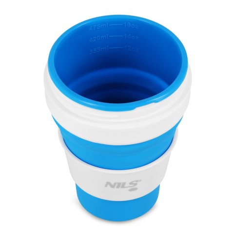 NC4103 KUBEK SILIKONOWY SKŁADANY 475ML NIEBIESKI NILS CAMP