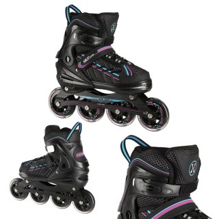 NA1128 CZARNO-FIOLETOWY ROZM. L(39-42) ŁYŻWOROLKI NILS EXTREME