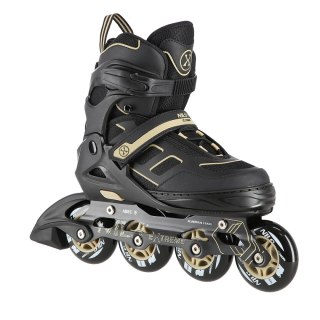 NA14174 A CZARNO-BEŻOWE ROZM. M (35-38) ŁYŻWOROLKI NILS EXTREME OUTLET