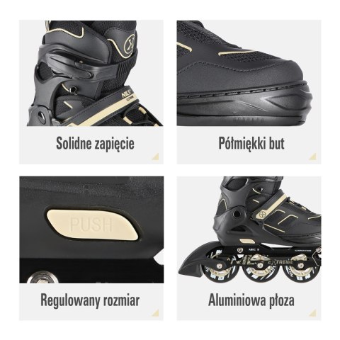 NA14174 A CZARNO-BEŻOWE ROZM. M (35-38) ŁYŻWOROLKI NILS EXTREME OUTLET NA14174 A CZARNO-BEŻOWE ROZM. M (35-38) ŁYŻWOROLKI NILS EXTREME OUTLET