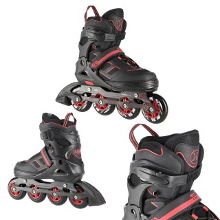NA14174 A CZARNO-CZERWONE ROZM. L (39-42) ŁYŻWOROLKI NILS EXTREME