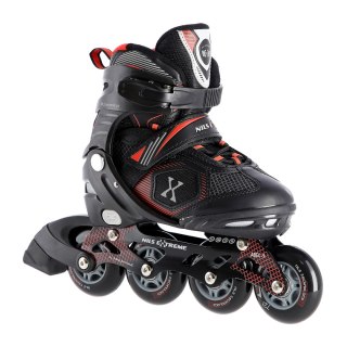 NA9080 CZARNO/CZERWONE ROZM L (39-42) ŁYŻWOROLKI NILS EXTREME