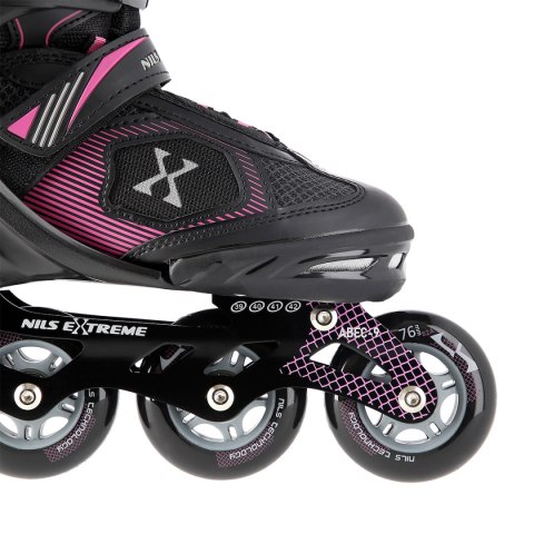 NA9080 CZARNO/FIOLETOWE ROZM L (39-42) ŁYŻWOROLKI NILS EXTREME NA9080 CZARNO/FIOLETOWE ROZM L (39-42) ŁYŻWOROLKI NILS EXTREME