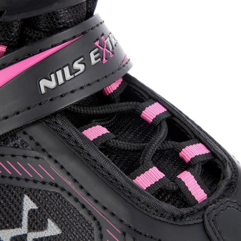 NA9080 CZARNO/FIOLETOWE ROZM L (39-42) ŁYŻWOROLKI NILS EXTREME NA9080 CZARNO/FIOLETOWE ROZM L (39-42) ŁYŻWOROLKI NILS EXTREME
