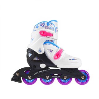NJ/NA0321 A BIAŁE ROZM. L (36-40) ŁYŻWOROLKI NILS EXTREME