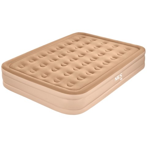 NC2808 MATERAC DWUOSOBOWY KING SIZE BEŻOWY + POMPKA ELEKTRYCZNA NILS CAMP