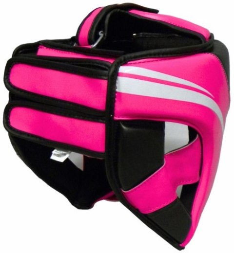 Kask bokserski sparingowy KSTOP-PU-FT różowy