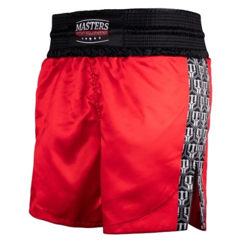 Spodenki do kick lightu MASTERS "HEXAGON" czerwone (WAKO APPROVED)