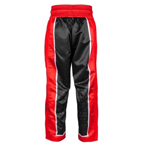 Spodnie do kickboxingu MASTERS "COMBAT" czarno-czerwone (WAKO APPROVED)