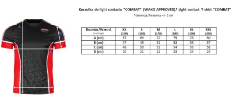 (W) Koszulka do light contactu MASTERS "COMBAT" (WAKO APPROVED)