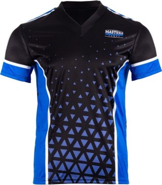 Koszulka V-neck do point-fightingu MASTERS "COMBAT" czarno-niebieska (WAKO APPROVED)