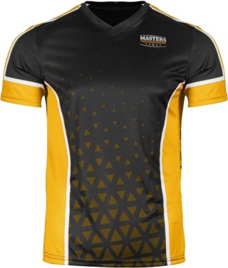 Koszulka V-neck do point-fightingu MASTERS "COMBAT" czarno-złota (WAKO APPROVED)