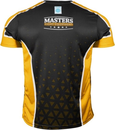Koszulka V-neck do point-fightingu MASTERS "COMBAT" czarno-złota (WAKO APPROVED)