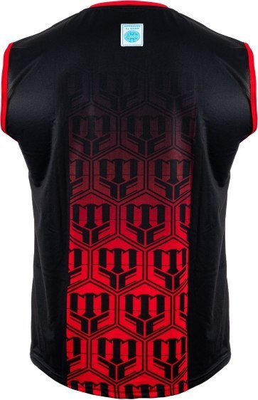 Koszulka do kick lightu MASTERS "HEXAGON" czarna (WAKO APPROVED)