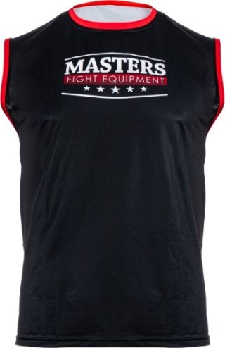Koszulka do kick lightu MASTERS "HEXAGON" czarna (WAKO APPROVED)