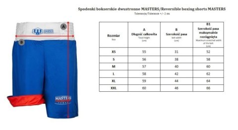 Spodenki bokserskie dwustronne MASTERS