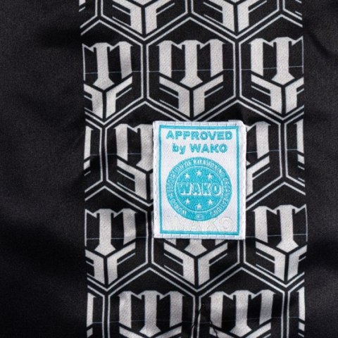 Spodenki do kick lightu MASTERS "HEXAGON" czarne (WAKO APPROVED)