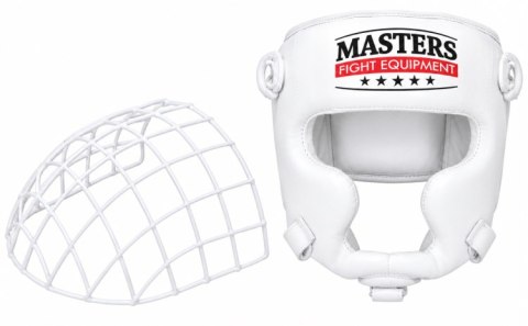 Kask bokserski z kratką KSS-4BPK biały