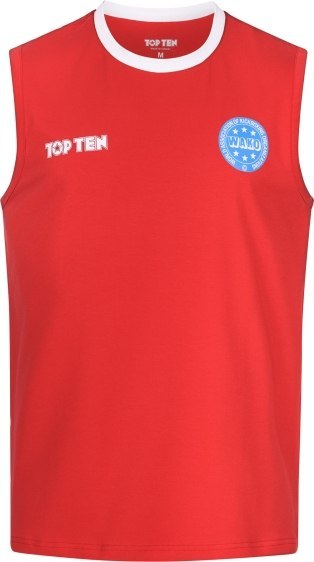 Koszulka bez rękawów do kick lightu TOP TEN "BASIC" (WAKO APPROVED)