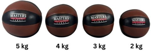 Piłka lekarska skóra naturalna MASTERS PL-NATURAL 5 kg