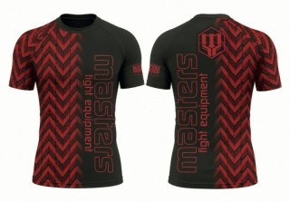 Rashguard z krótkim rękawem MASTERS PULSE RSG-P czarno-czerwony