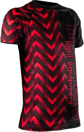 Rashguard z krótkim rękawem MASTERS PULSE RSG-P czarno-czerwony