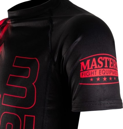 Rashguard z krótkim rękawem MASTERS PULSE RSG-P czarno-czerwony