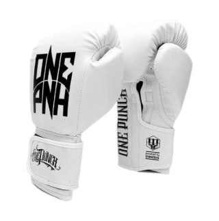 Rękawice bokserskie RPU "ONE PUNCH" białe