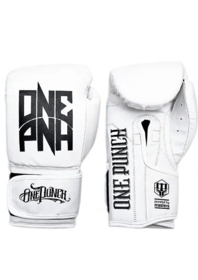 Rękawice bokserskie RPU "ONE PUNCH" białe