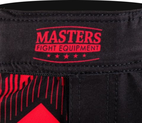 Spodenki do MMA MASTERS PULSE SMMA-P czarno-czerwone