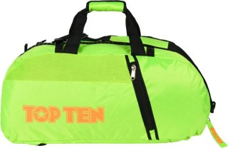 Torba sportowa TOP TEN z funkcją plecaka Neon zielona 67cm x 36cm x 33cm