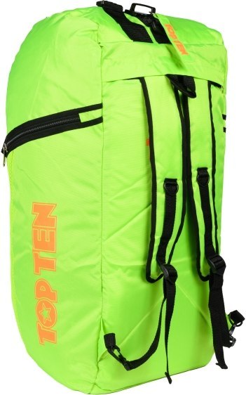 Torba sportowa TOP TEN z funkcją plecaka Neon zielona 67cm x 36cm x 33cm